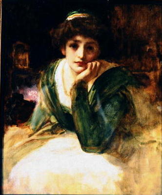 Oil study for Desdemona, c.1889 (oil on canvas) von Frederic Leighton