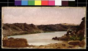 View on the Nile, 1868 (oil on canvas) 19th
