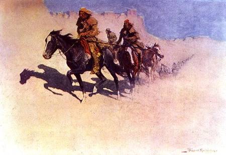 Jedediah Smith (1799-1831) Making his Way Across the Desert from Green River to the Spanish Settleme von Frederic Remington