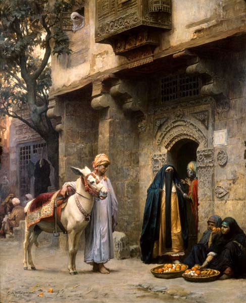 Arabische Straßenszene von Frederick Arthur Bridgman