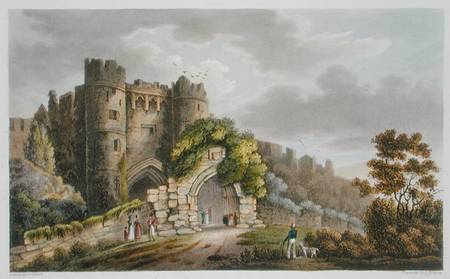 Carisbrook Castle, from 'The Isle of Wight Illustrated, in a Series of Coloured Views', engraved by von Frederick Calvert