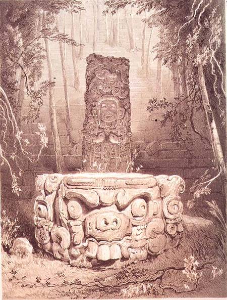 Mayan temple, Honduras von Frederick Catherwood