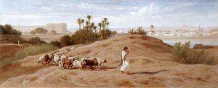 A Goat Herd near Cairo von Frederick Goodall