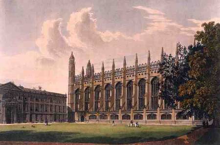 South Side of King's College Chapel, Cambridge, from 'The History of Cambridge', engraved by Daniel von Frederick Mackenzie