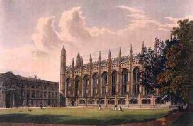 South Side of King's College Chapel, Cambridge, from 'The History of Cambridge', engraved by Daniel 1815 our