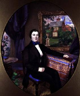 Portrait of a Young Man in a Victorian Interior 1850  on