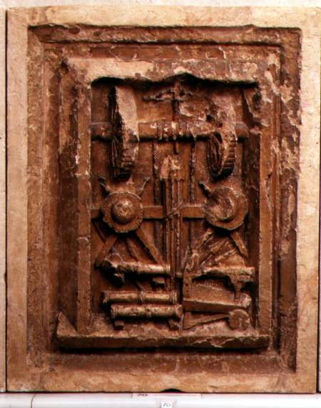 Plaque depicting a winch von Frederico (Fiori) Barocci