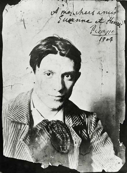Pablo Picasso (1881-1973), 1904 (b/w photo) von French Photographer, (20th century)