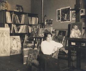 Portrait of Gabrielle Renard (1878-1959) (b/w photo) 20th
