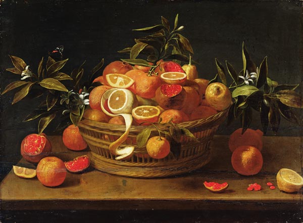 Still life with lemon, orange and pomegranate von French School