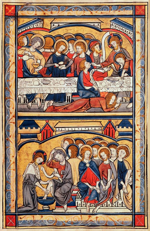 The Last Supper and the Washing of the Feet von French School