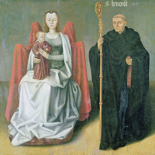 Virgin and Child with St. Benedict, from the Priory of St. Hippolytus of Vivoin von French School