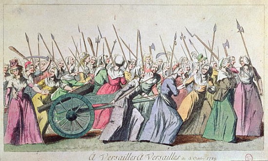 A Versailles, A Versailles'' March of the Women on Versailles, Paris, 5th October 1789 (see 127501 & von French School