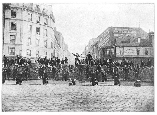 Barricade at the Faubourg Saint-Antoine during the Commune, 18th March 1871 von French School