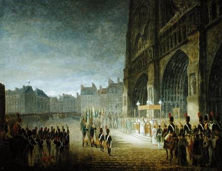 Blessing of the Flags in Front of Notre-Dame in 1804 von French School