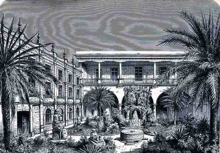 The Court of the Mexico Museum, from 'The Ancient Cities of the New World', by Claude-Joseph-Desire von French School