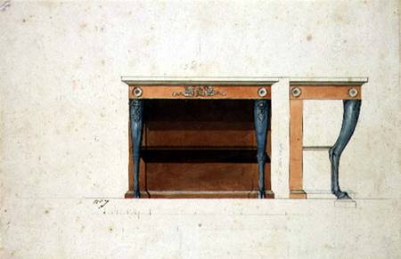 Design for a Directoire console table von French School