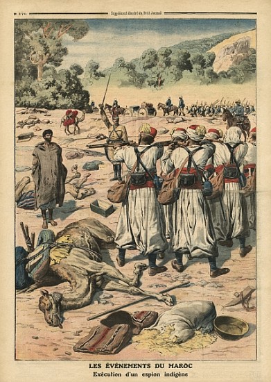 Execution of a Moroccan spy, illustration from ''Le Petit Journal'', supplement illustre, 28th May 1 von French School
