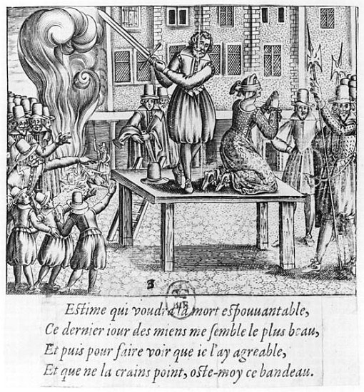 Execution of Leonora Galigai (1571-1617) on 8th July 1617 von French School