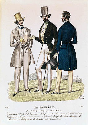 Fashion plate depicting male clothing, published La Fashion'' von French School
