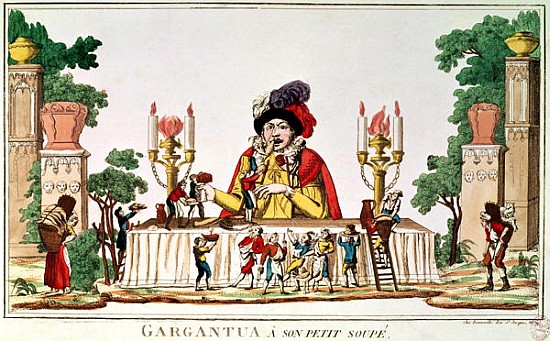 Gargantua at his Little Supper, c.1800 von French School