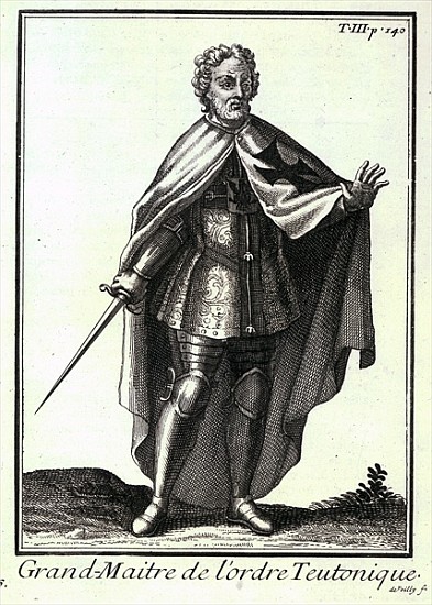 Grand Master of the Teutonic Order, an illustration from ''Histoire des Ordres Religieux, Monastique von French School