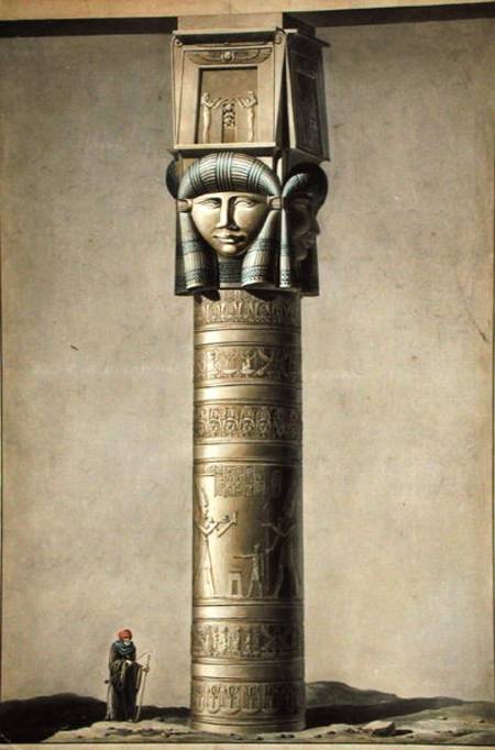 A Hathor headed pillar at Dendarah von French School