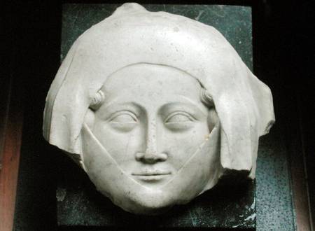 Head of an effigy of a woman von French School