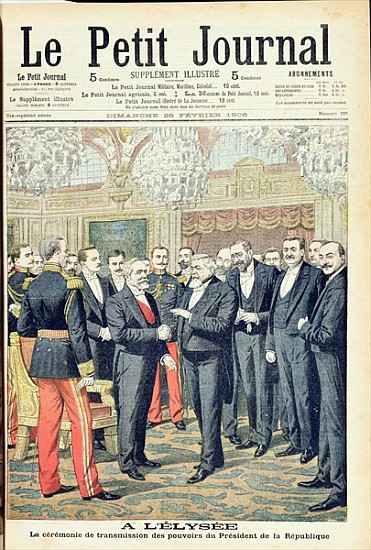 In the Elysee Palace, the Ceremonial Transfer of Powers of the President of the French Republic, ill von French School