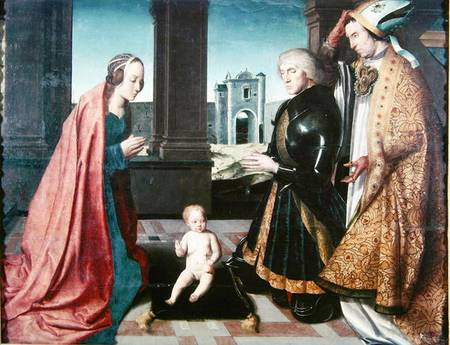 The Infant Christ Adored by a Knight von French School