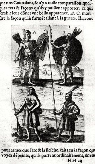 Iroquois of New France, from ''Voyages de sieur Champlain'' by Samuel de Champlain (1567-1635) von French School