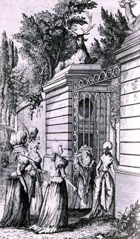 Le Parc aux Cerfs, the Gateway to the 'Royal Haven' of Louis XV (1710-74) von French School