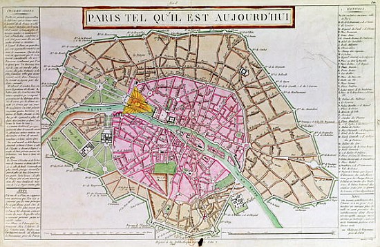 Map of Paris, June 1800 von French School
