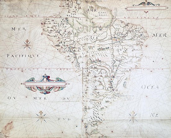 Map of South America von French School