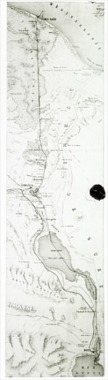 Map of the Suez Canal, c.1869 von French School