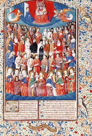 Ms 246 f.406r Paradise, from ''De Civitate Dei'' by St. Augustine of Hippo (354-430) von French School