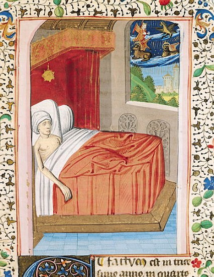 Ms H 7 fol.76r The Vision of Ezekiel, from the Bible of Jean XXII von French School