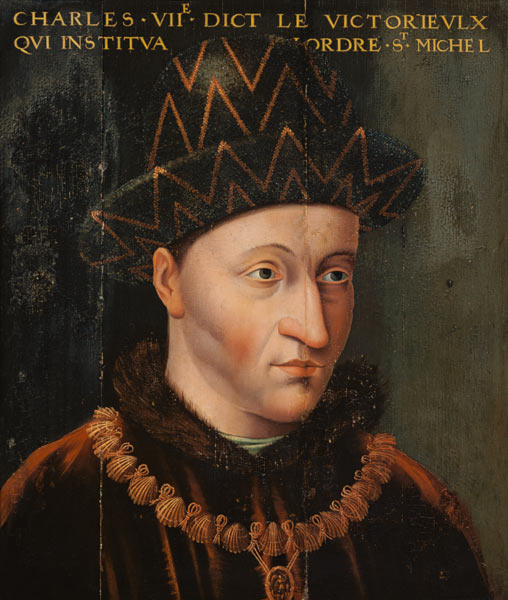 Portrait of Charles VII (1403-61) von French School
