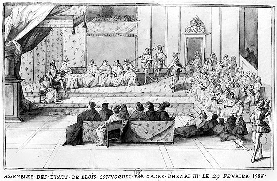 The Assembly of the Blois Estates convened on the 29th February 1588 Henri III (1551-89), King of Fr von French School