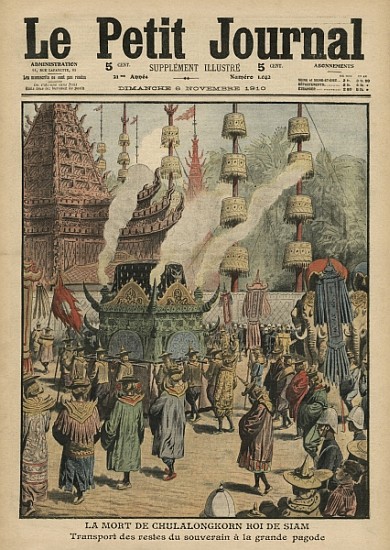 The Death of Chulalongkorn, King of Siam, illustration from ''Le Petit Journal'', 6th November 1910 von French School