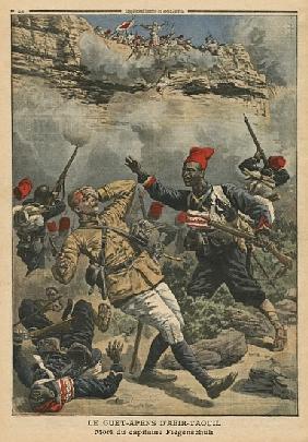 Ambush at Abir-Taouil, death of Captain Fiegenschuh, illustration from ''Le Petit Journal'', supplem