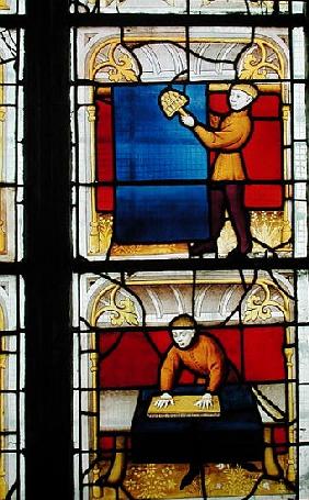 Cloth Merchant''s Window (stained glass)
