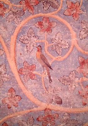Detail of a bird, from the wall decoration of the Pope's bedroom c.1334-62