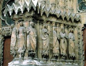 Jamb figures from the left hand side of the central portal, west facade 13th-14th