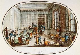 Maximilien de Robespierre (1758-94) injured in the antechamber of the Comite de Salut Public, 10 The