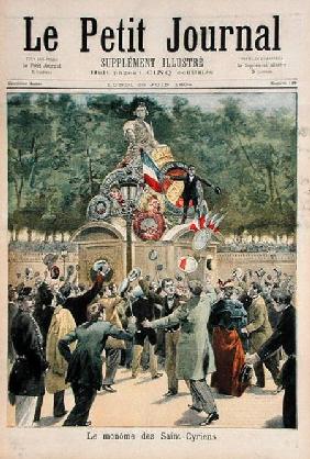 Procession of the Cadets of the Saint-Cyr Academy, illustration from 'Le Petit Journal' 25th June