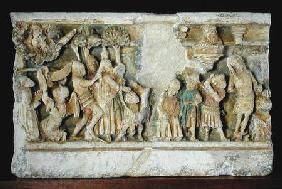 Relief depicting Scenes from the Passion of Christ: The Arrest and the Flagellation