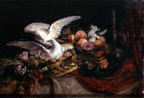 Still Life with Two White Doves c.1840  on