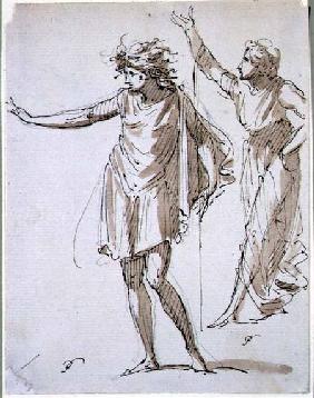 Study of Two Classically Draped Figures c.1790  &