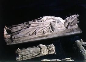 Tombs of Robert II (c.970-1031) 'the Pious' and Jean I (b & d 1316) the Posthumous 13th-14th